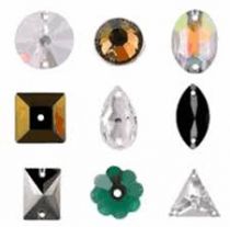 Cabochons et strass plat  coudre