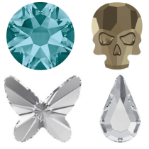 Cristaux � coller dos plat