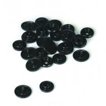 10 boutons pression résine noir Ø 12 mm