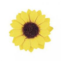 12 Fleurs Tournesol jaune - 3,5cm