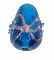 20 Perles indiennes goutte bleu lagon 20mm