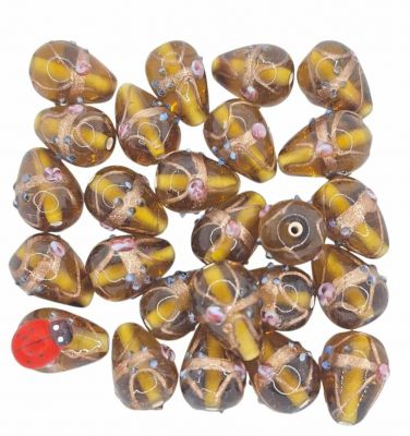 20 Perles indiennes goutte topaz 20mm