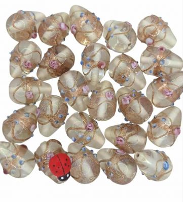 20 Perles indiennes goutte transparente 20mm