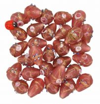 20 Perles indiennes poire - goutte Rose 20mm