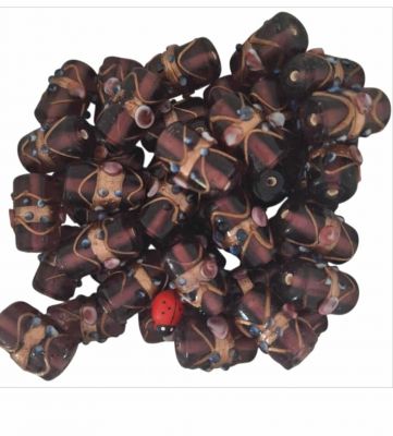 20 Perles indiennes tube Am�thyste 20mm 