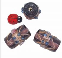 20 Perles indiennes tube Améthyste 20mm 
