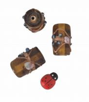 20 Perles indiennes tube Topaz 20mm 