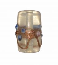 20 Perles indiennes tube Transparente 20mm
