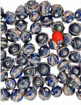 20 Perles rondes bleu marine 12mm