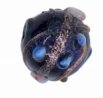 20 Perles rondes bleu marine 12mm