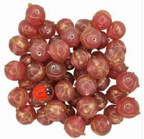 20 Perles rondes indiennes Rose 15mm