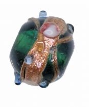 20 Perles rondes indiennes vert emeraude 10mm