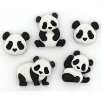 5 Boutons décoratifs \  Pandas \ 