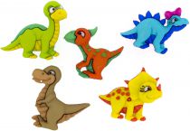 5 Boutons décoratifs \ Dinosaures\ 
