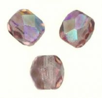 500 Perles facettes 4 mm Light Amethyst AB � Cristal de Boh&ecirc;me Preciosa