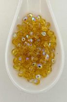 500 Perles facettes 4mm Topaz clair ab