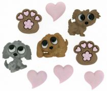 9 Boutons dcoratifs \ Chiots\ 