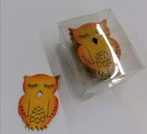 boite de 12 silhouettes petites chouettes formes en bois 