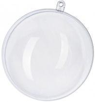Boule Transparente Plastique 8 cm 
