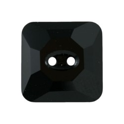 Bouton carr� 3017-12 mm Jet Cristal Swarovski x1