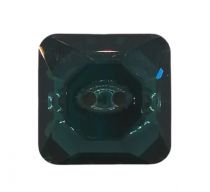 Bouton carré 3017-12 mm Montana foiled Cristal Swarovski x1