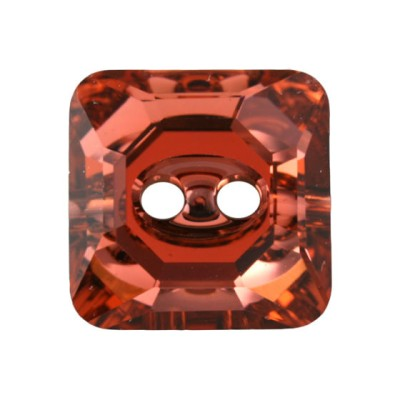 Bouton carr� 3017-12 mm Padparadscha Cristal Swarovski x1