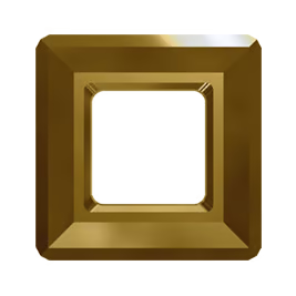 Cabochon 4439 Cosmic Square Crystal Dorado black diamond 20mm x1 Cristal Swarovski