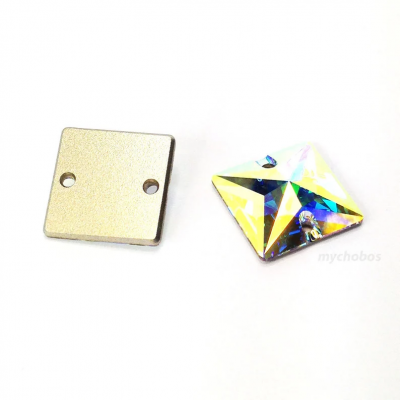 Cabochon carr� 3240-16mm Crystal AB cristal swarovski