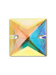Cabochon carr� 3240-22mm Crystal AB cristal swarovski