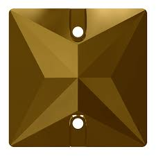 Cabochon carr� 3240-22mm Dorado cristal swarovski