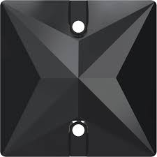 Cabochon carr� 3240-22mm Jet Hematite cristal swarovski