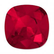 Cabochon Carr� 4470 Scarlet 12mm x1 Cristal Swarovski