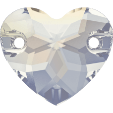 Cabochon Coeur 3258 � coudre 12mm- crystal x 1 cristal swarovki
