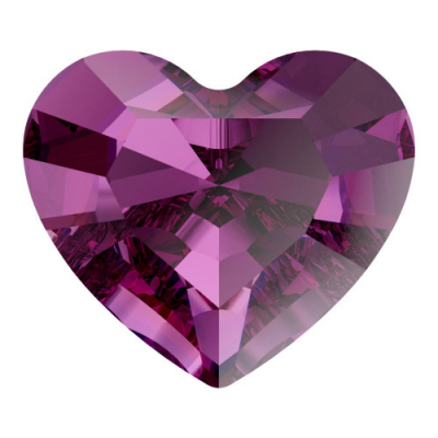 Cabochon Coeur 4800 -11x10 mm Amethyst Cristal swarovski x1