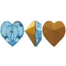 Cabochon Coeur 4800 -11x10 mm Aquamarine Cristal swarovski x1