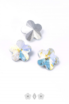 Cabochon fleur Swarovski 4744 10 mm Crystal AB x1 Cristal Swarovski, transparent iris&eacute;
