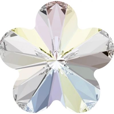 Cabochon fleur Swarovski 4744 10 mm Crystal AB x1 Cristal Swarovski, transparent iris�