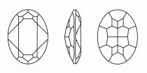 Cabochon Oval 4127 Black Diamond 30x22 mm x1 Swarovski