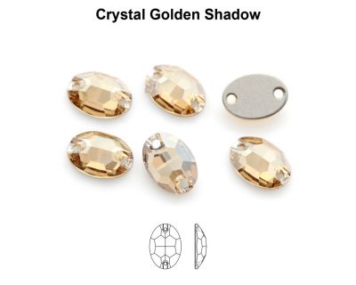 Cabochon Ovale 3210 � coudre 16x11mm- crystal golden shadow x 1 cristal swarovski