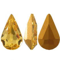 Cabochon poire 4300 Light Topaz 8x5mm x1cristal swarovski