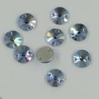 Cabochon rond 3200 Light Sapphire 10mm x1 à coudre Cristal Swarovski