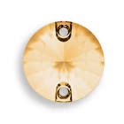 Cabochon rond 3200 Light Topaz 10mm x1 � coudre Cristal Swarovski
