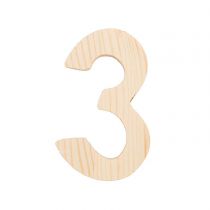 Chiffre 3 - 8 Cm - Bois