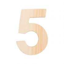 Chiffre 5 - 8 Cm - Bois