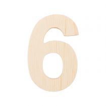 Chiffre 6 - 8 Cm - Bois