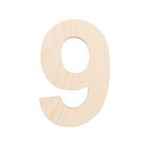 Chiffre 9 - 8 Cm - Bois