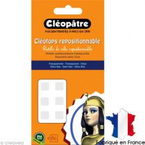 Cléotops 80 pastilles transparentes repositionnables