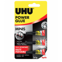 Colle UHU Power Glue Minis 3X 1g 