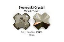 Croix 6866 Metal Silver 20mm x1 cristal Swarovski