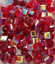 Cube 7mm Rouge siam AB x1